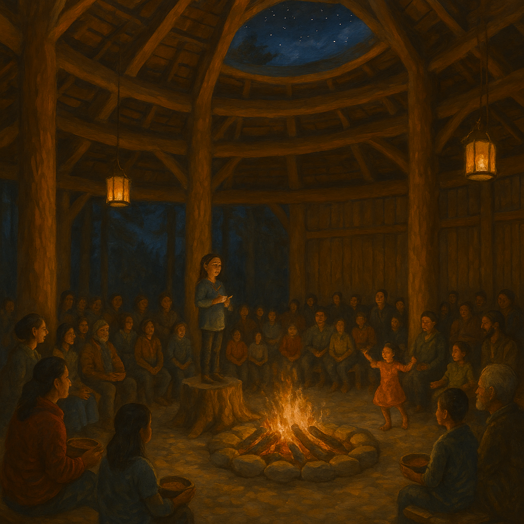 Girl telling story